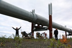 This photo was actually taken on the way back but it gives you a good idea just how big the pipeline is!