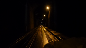 Riding through the tunnel