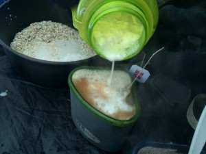 Mmm semi-frozen almond milk... appetising!